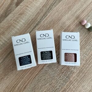 CND Shellac Luxe Nail Polish Set - Black/Gray, navy Blue, pink